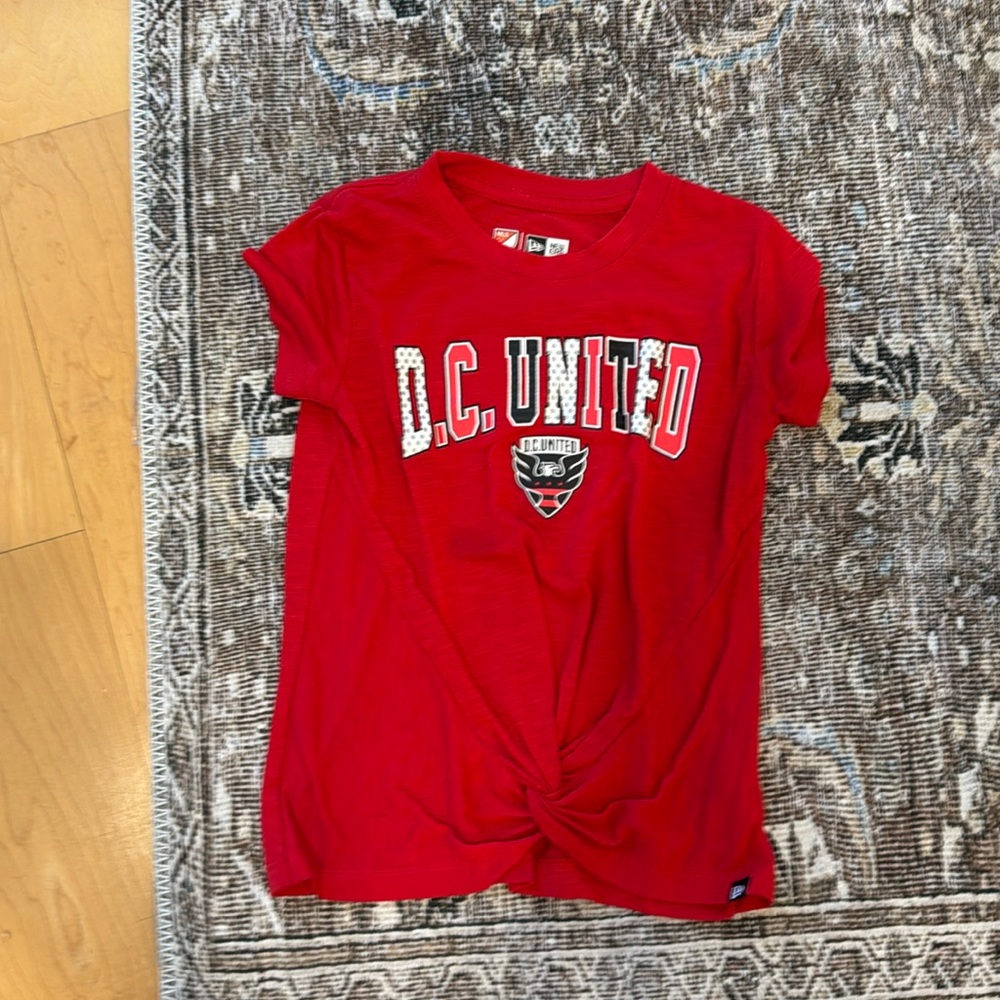 MLS DC United girls cropped cotton tee 6/6x